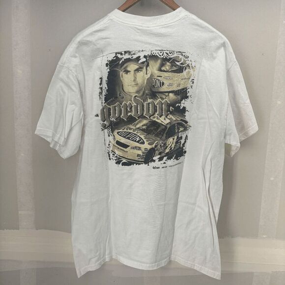 Nascar Chase Authentics 2005 Jeff Gordon Gothic Print T-Shirt Size L Y2K Racing - Picture 2 of 6